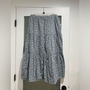 Blue Floral Madewell Skirt